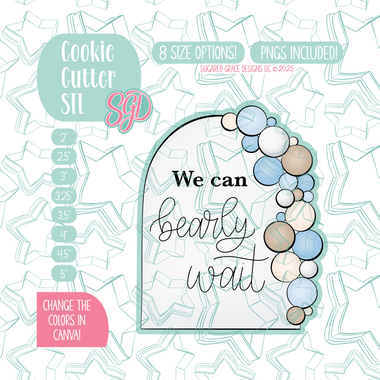 baby Shower Balloon arch Cookie Cutter STL File with PNG Images to Match - For 3D Printing and Edible Ink Printers