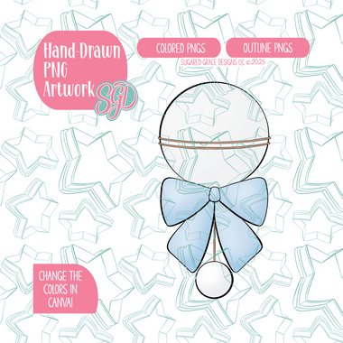 Baby Rattle PNG Image Set for Edible Ink Printers - Hand Drawn Editable Graphics