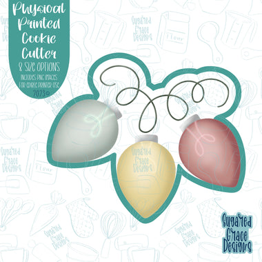 Christmas lights cookie cutter with png images for edible printers including Eddie