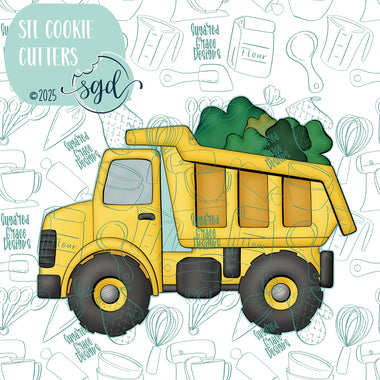 Loads of Luck Dump Truck Cookie Cutter STL File with PNG Images to Match - For 3D Printing and Edible Ink Printers