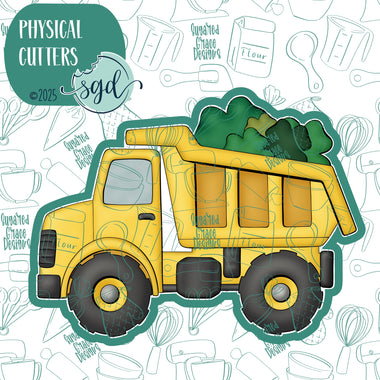 Loads of Luck Dump Truck Cookie Cutter with PNG Images to Match - Hand Drawn Graphics for Edible Ink Printers