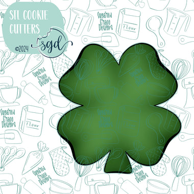 St Patricks Day Clover or Shamrock Cookie Cutter STL File with PNG Images to Match - For 3D Printing and Edible Ink Printers