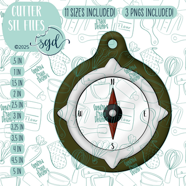 Compass Cutter STL File with PNG Images to Match - For 3D Printing and Edible Ink Printers