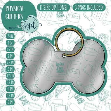 Dog ID Tag Cutter with PNG Images to Match - Hand Drawn Graphics for Edible Ink Printers