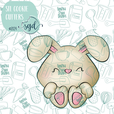 Easter Bunny Cookie Cutter STL File with PNG Images to Match - For 3D Printing and Edible Ink Printers