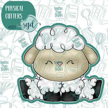 Easter Sheep Cookie Cutter with PNG Images to Match - Hand Drawn Graphics for Edible Ink Printers