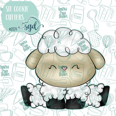Easter Sheep Cookie Cutter STL File with PNG Images to Match - For 3D Printing and Edible Ink Printers