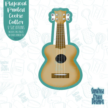 Guitar cookie cutter with png images for edible ink printers including Eddie