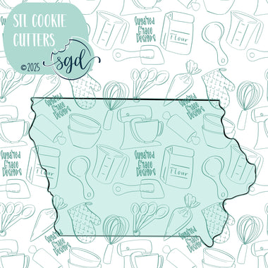 Iowa State Cookie Cutter STL Files with PNG Images to Match - For 3D Printing and Edible Ink Printers