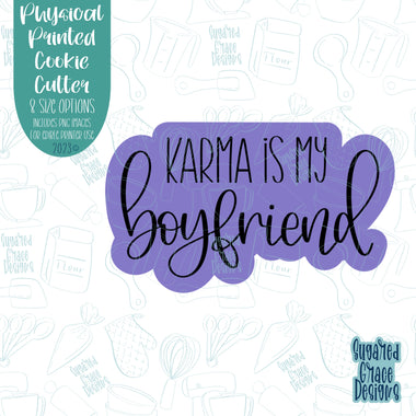 Karma quote cookie cutter with png images for edible ink printers including Eddie