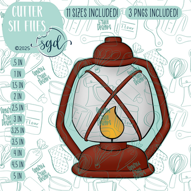 Lantern Cutter STL File with PNG Images to Match - For 3D Printing and Edible Ink Printers