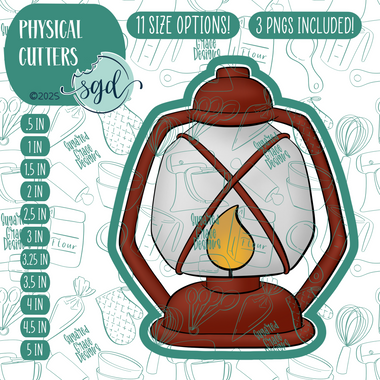 Lantern Cookie Cutter with PNG Images to Match - Hand Drawn Graphics for Edible Ink Printers