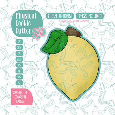 Lemon Cookie Cutter Plaque with PNG Images to Match - Hand Drawn Graphics for Edible Ink Printers