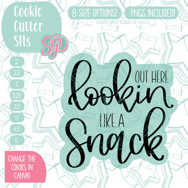 Looking Like a Snack Cookie Cutter STL File with PNG Images to Match - For 3D Printing and Edible Ink Printers