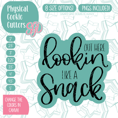 Like a Snack Cookie Cutter Plaque with PNG Images to Match - Hand Drawn Graphics for Edible Ink Printers