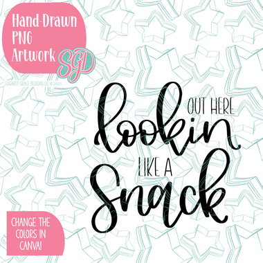 Like a Snack PNG Image for Edible Ink Printers - Hand Drawn Editable Graphics