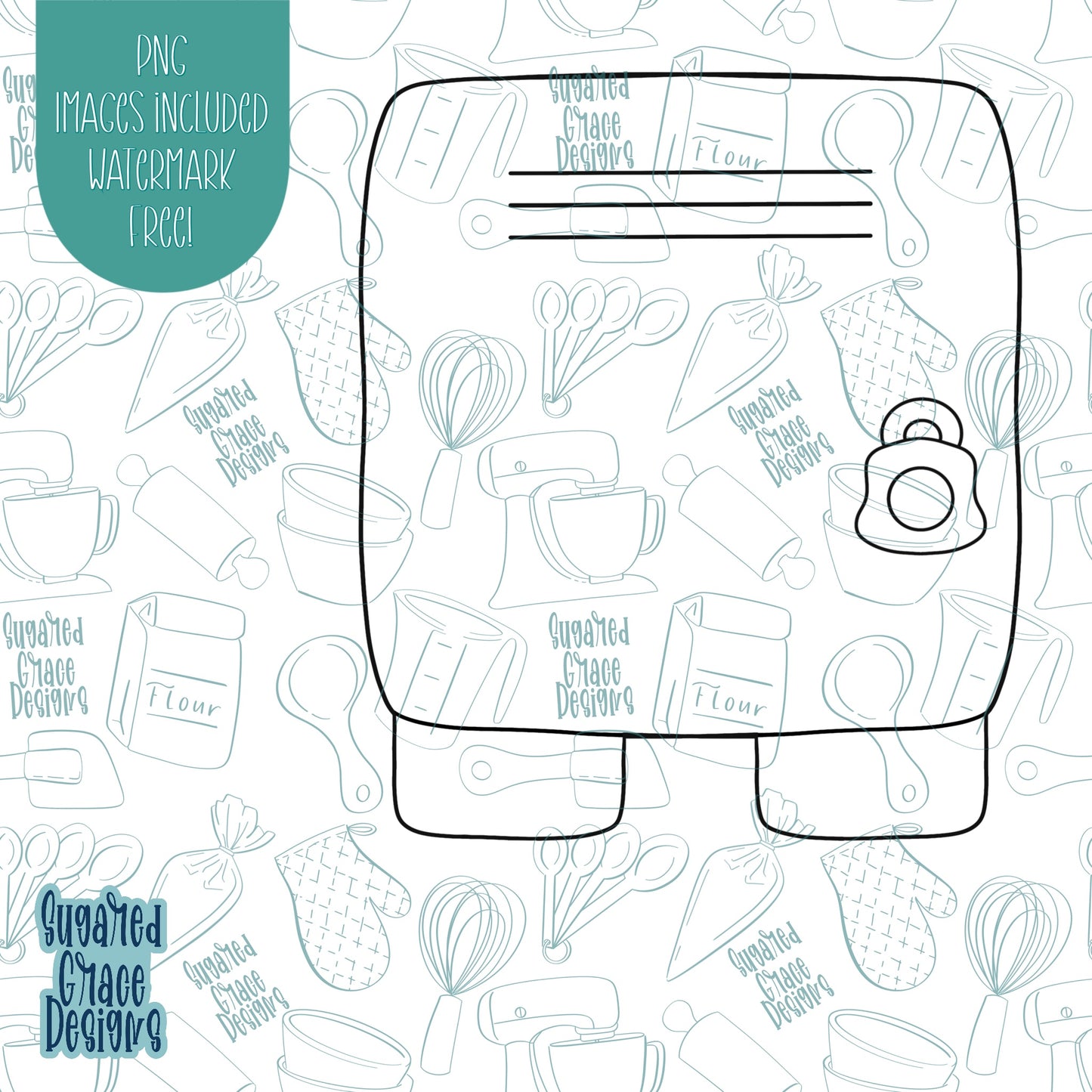 Back to School Locker Cookie Cutter with Matching Printable PNG Images for Edible Ink Printers including Eddie