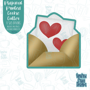 Love letter cookie cutter with png images for edible ink printers including Eddie