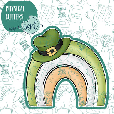 Lucky Rainbow Cookie Cutter for St Patrick's Day with PNG Images to Match - Hand Drawn Graphics for Edible Ink Printers