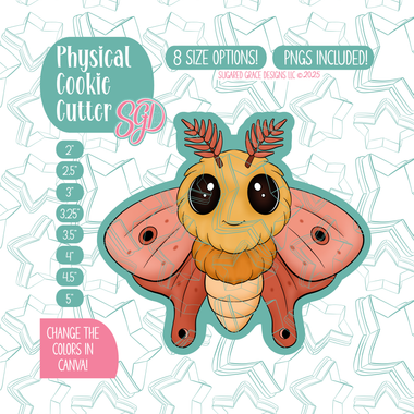 Lunar Moth Cookie Cutter with matching PNG