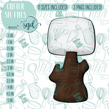 Marshmallow on a Stick Cutter STL File with PNG Images to Match - For 3D Printing and Edible Ink Printers