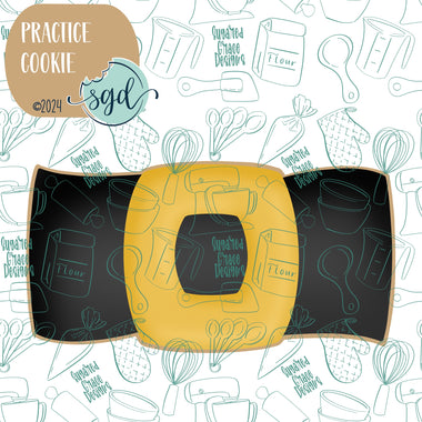 Santa's Belt Practice Cookie with PNG Images to Match - 3D Printed Demonstrations for Decorating Classes (Copy)