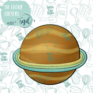 Saturn Cookie Cutter STL File with PNG Images to Match - For 3D Printing and Edible Ink Printers