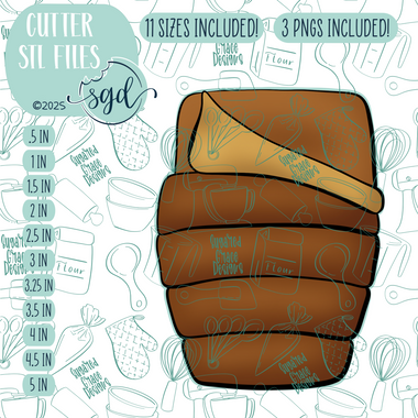 Sleeping Bag Cutter STL File with PNG Images to Match - For 3D Printing and Edible Ink Printers