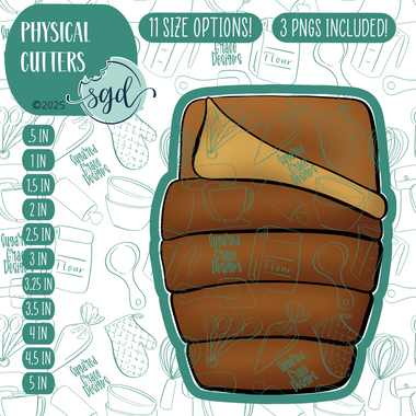 Sleeping Bag Cookie Cutter with PNG Images to Match - Hand Drawn Graphics for Edible Ink Printers