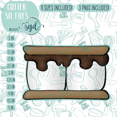 Smore Cutter STL File with PNG Images to Match - For 3D Printing and Edible Ink Printers