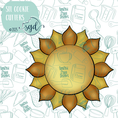 Space Sun Cookie Cutter STL File with PNG Images to Match - For 3D Printing and Edible Ink Printers