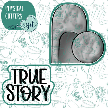 Easter True Story Plaque and Tomb Cookie Cutter Set of 2 with PNG Images to Match - Hand Drawn Graphics for Edible Ink Printers