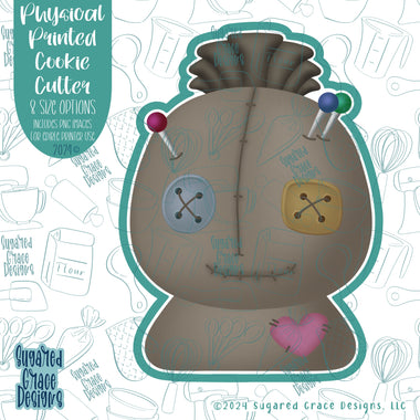 Voodoo Rag Doll Cookie Cutter with Matching Printable PNG Images for Edible Ink Printers Including Eddie