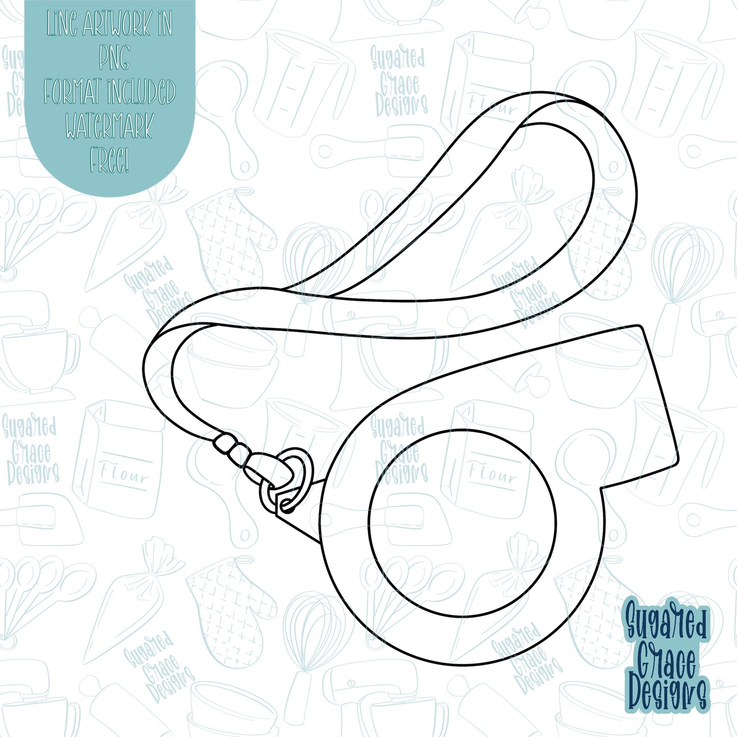 Whistle Cookie Cutter STL Files for 3D Printing with Matching Printable PNG Images for Edible Ink Printers Including Eddie