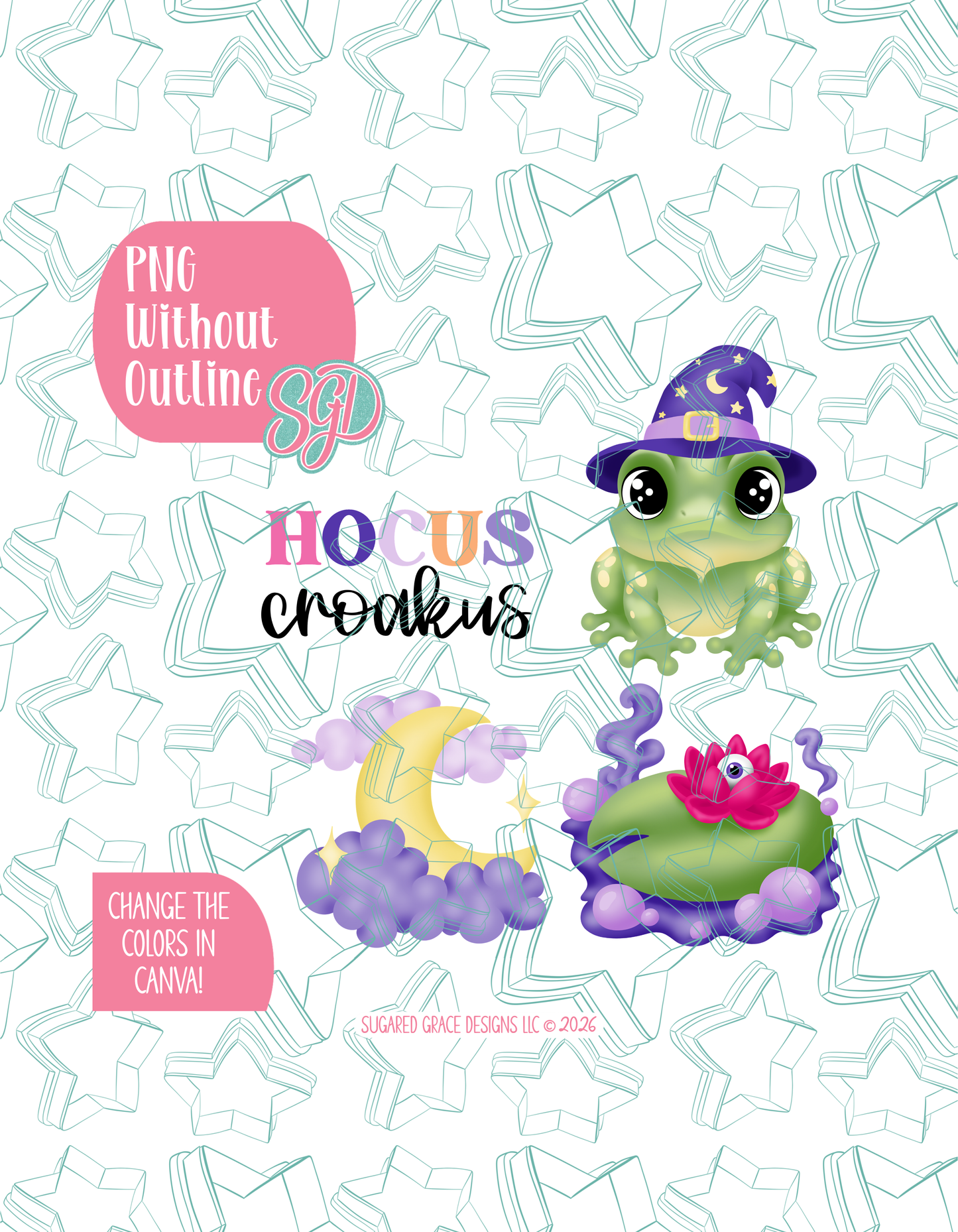A New Chapter Begins Set of 4 PNG Designs for Edible Ink Printers - Hand Drawn Editable Graphics (Digital Download)