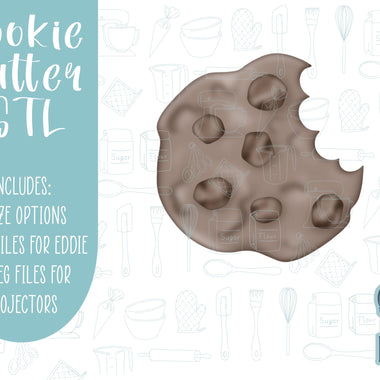 cookie for Santa Cookie cutter STL file for 3D printing with png printable instant download for EDDIE edible ink printer, Xmas cookie cutter