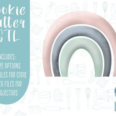 boho rainbow arch Cookie cutter stl files for 3d printing with matching printable png images for Eddie edible printers