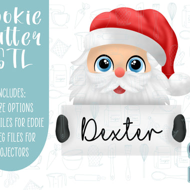 Santa clause place setting christmas cookie cutter stl file for 3D printing, Christmas cookie cutter stl, Cookie cutter with png file, Santa