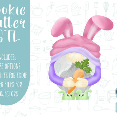 Easter gnome Cookie cutter stl files for 3d printing with matching printable png images for Eddie edible printers