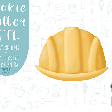 Hard hat Cookie cutter stl with png image for eddie edible ink printer, royal icing image, construction cookie cutter set, Father’s Day png