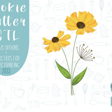 Mother’s Day flowers cookie cutter stl file for 3d printing with png printable instant download for Eddie edible printer images, floral png