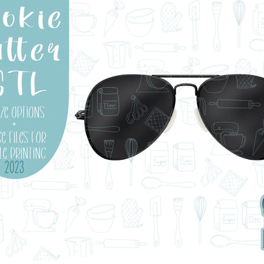 Cool sunglasses Cookie cutter stl files for 3d printing, printable png images for Eddie edible printers, masculine Father’s Day gift for dad
