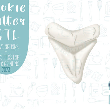 Shark tooth Cookie cutter stl files for 3d printing, printable png images for Eddie edible printers, shark week, summer break, sea animal