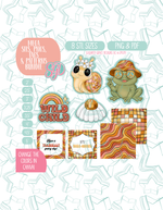 12/25 Monthly Batch - featuring 4 Cookie Cutter STL designs, 2 Cookie Tags, & 2 Printable Patterns - Disco Wild Child