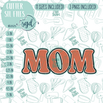 Mom Word Plaque Cookie Cutter STL File with PNG Images to Match - For 3D Printing and Edible Ink Printers