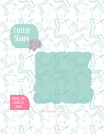 Shape of Cookie Cutter STL matching "Party Like It's 2026" New Years Plaque design below a star patterned watermark of Sugared Grace Design's brand
