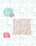 2026 New Years Party Plaque Cookie Cutter STL and PNG set