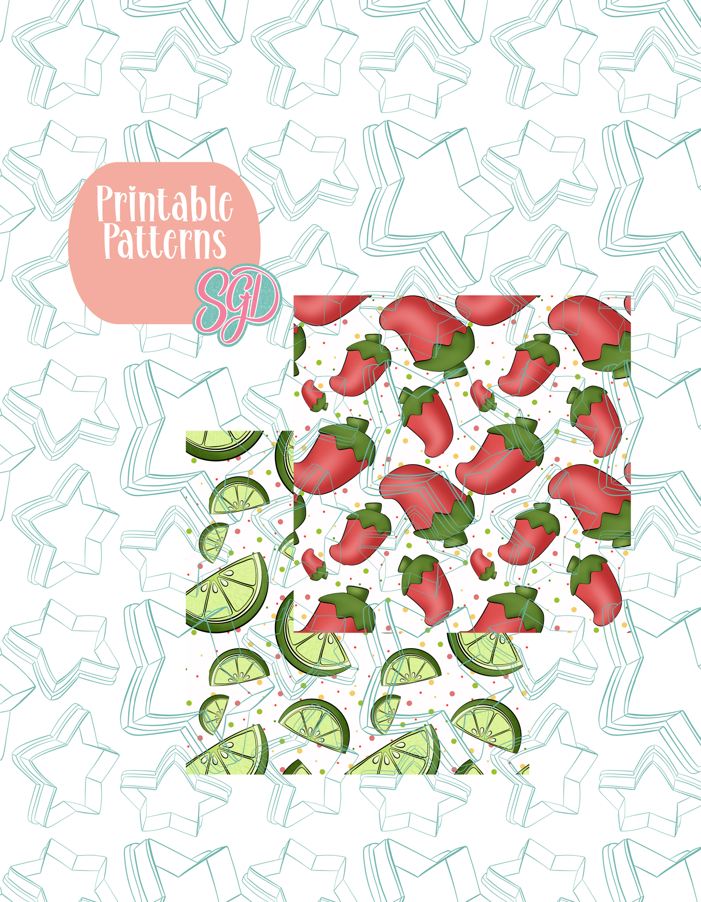 Taco Bout Your Feelings - 4 Cookie Cutter STL designs, 2 Cookie Tags, & 2 Printable Patterns - 7/26 Monthly Batch