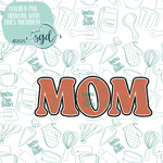 Mom Cookie Cutter STL File with PNG Images to Match - For 3D Printing and Edible Ink Printers