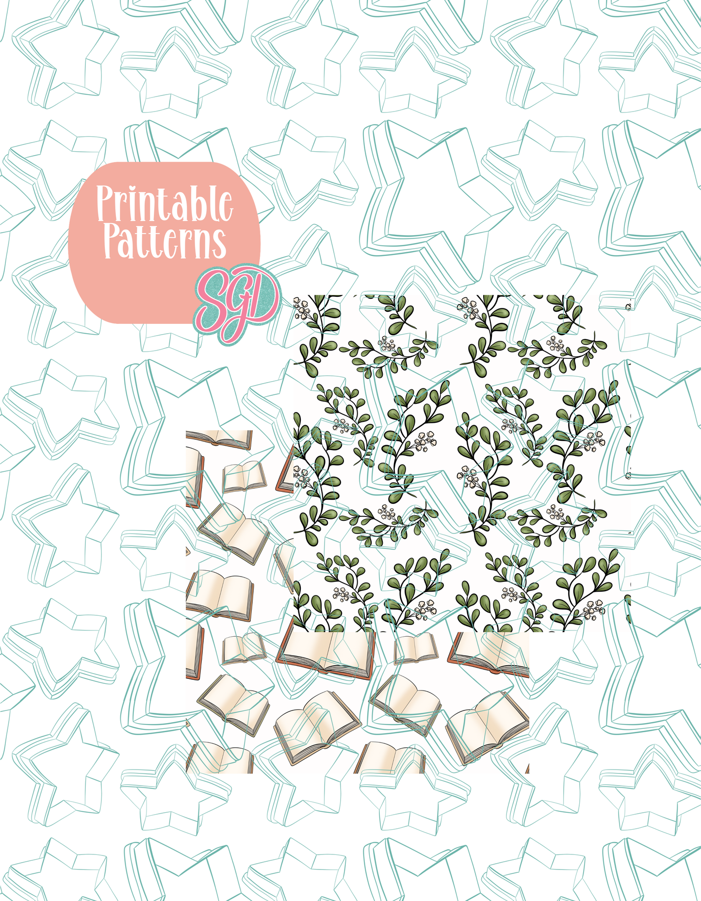 A New Chapter Begins  - 4 Cookie Cutter STL designs, 2 Cookie Tags, & 2 Printable Patterns - 6/26 Monthly Batch